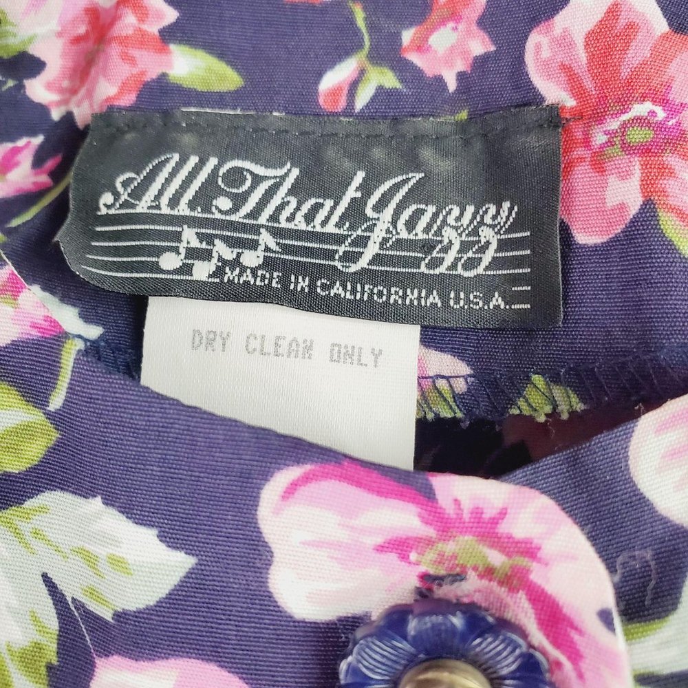 Vintage All that Jazz Floral Cottage Core Bodycon - Picture 6 of 13